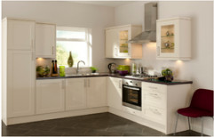 Beige Indian Modular Kitchen by X Factor Interiors Private Limited