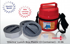 Customised Power Plus Electra Lunch Box Steel by SRA Enterprise