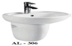 Half Pedestal Wash Basin by Aman Trading Company