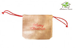 Jute Christmas Gift Pouch by Giriraj Nature Care Bags