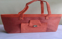 Orange Designer Ladies Bag by Ryna Exports
