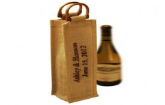 Personalized Jute Wine Bag by Flymax Exim