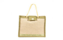 Jute Bag with Light Green Lining by Delightway Industries Private Limited
