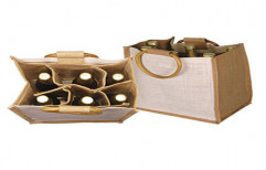 Jute Six Bottle Wine Bag by Techno Jute Products Private Limited