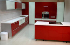 Modular Kitchen With PU Coated Shutter by Dayama World