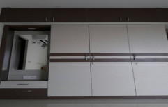 White And Brown Wooden Cupboard by ALKF Enterprises