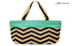 Jute Chevron Tote Bag by Cmtp Export Pvt.Ltd.