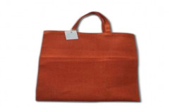Orange Jute Shopping Bag by Uma Spinners Pvt. Ltd.