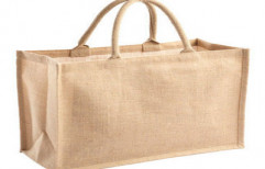 Plain Natural Jute Shopping Bag by Flymax Exim