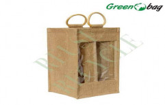 Two Bottle Jute Bag by Green Packaging Industries (P) Limited