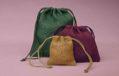 Colored Jute Pouch Bag by Techno Jute Products Private Limited