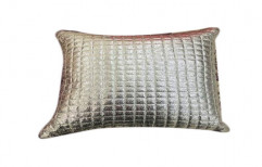 Silver Leather Cushion Cover by Utsav Home Retail
