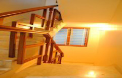 Staircase Wooden Railing Work by Vijaya Jothy Decors