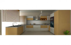 U Shaped Modular Kitchen by Kamal Associates