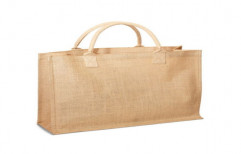 UN-Laminated Jute Shopping Bag With Cotton Webbed Handles by Shiwa Industrial Corporation