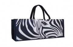 Zebra Print Tote Jute Bag by Ganges Jute Pvt. Ltd.