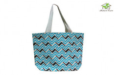 Canvas Bag with two colored chevron print by Giriraj Nature Care Bags