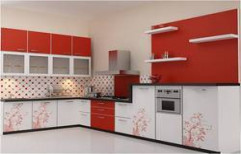 Fancy Modular Kitchen With Accrylic Shutter by Dayama World