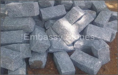 Setts Grey Granite Cobblestone by Embassy Stones Private Limited