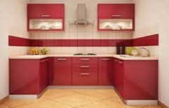 U Shaped Modular Kitchen by Jha Interiors