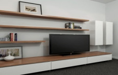 Wooden TV Unit by Mf Interior Designer