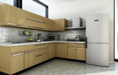 L Shaped Modular Kitchen by Loyal Interiors