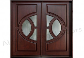 Teak Wood Double  Door by Vinayaga Modular Kitchen & Interiors