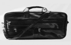 Black Faux Leather Sling Laptop Bags by Ravi Packaging