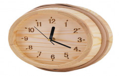 Sauna Wooden Clock by Steamers India