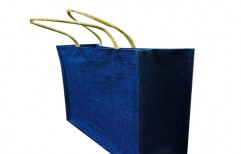 Blue Jute Carry Bag by Rida Bags House