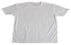 100% Cotton Plain White Round Neck T-shirt by Exim International