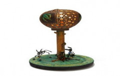 Coconut Lamp Wrought Iron Figures by Nirmitee Art Connoisseurs