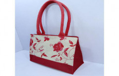 Long Handled Jute Lunch Bag by H. A. Exports