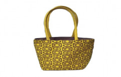 Ladies Tote Jute Handbag by Pooja Bags