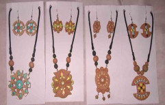 Designer Terracotta Pendant Set by Enchant