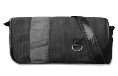 Black Denim Laptop Bag by Ravi Packaging