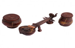 Brass Antique Musical instruments Showpiece-Set of 3 - See m by Plexus