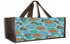 Flowers Paint Jute Beach Bags by India Printing Works (S. S. I. Unit)