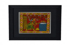 UTSAV KRAFT Handmade Cheriyal Painting 5x5 Village Woman Wat by Plexus