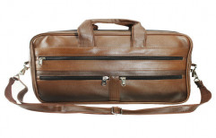 Brown Faux Leather Sling Laptop Bags by Ravi Packaging