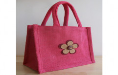 Jute Gift Bag With Over Rope Webbing Cotton by YRS Enterprises