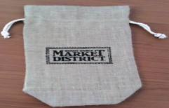Non- Laminated Jute Wine Bag with Pull Cords by T M G Enterprises India