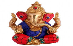 Brass Decorative Handcarved Lord Ganesh (Dhagudu) by Plexus