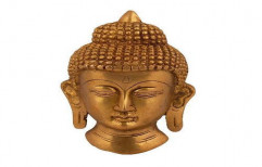 Brass Wall Hanging Buddha Face by Plexus