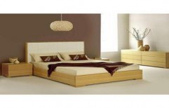 Simple Bedroom Bed by Vishwakarma Wood Works