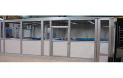 Aluminum Glass Office Partition by H M & Company