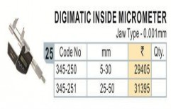 Mitutoyo Digimatic Inside Micrometer by Bearing & Tools Centre