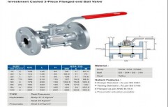 Investment Casted 3 Piece Flanged End Ball Valve by Siddhi Agencies