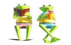 Decorative Iron Sitting Frog by Swastik Corporation