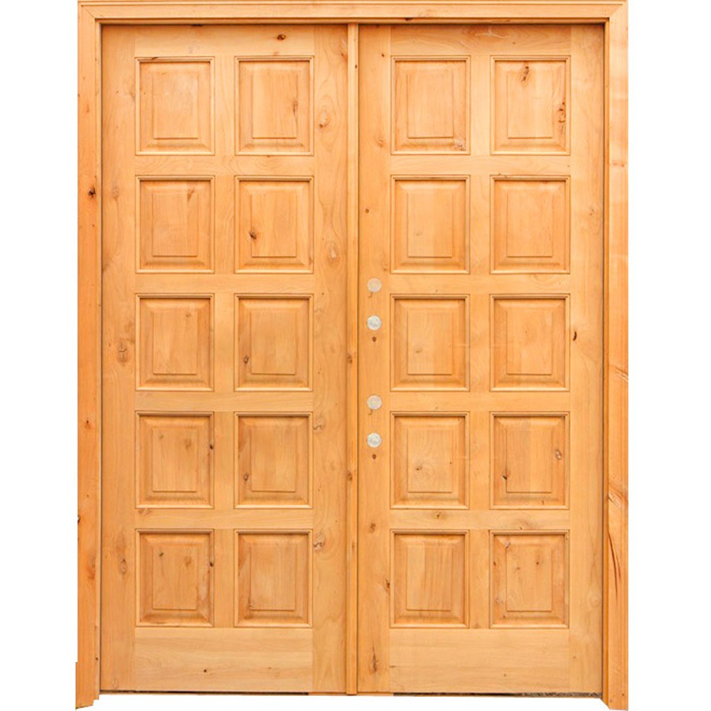 Double Panel Wooden Teak Double Door  by Deccan Doors